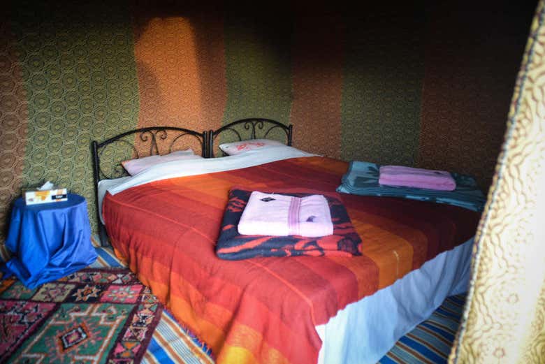 Bedroom in the standard camp