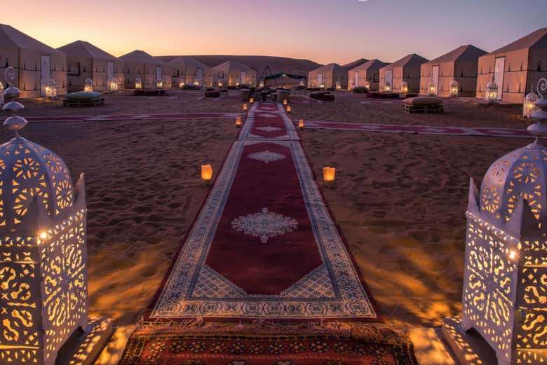 Relax in the luxury desert camp