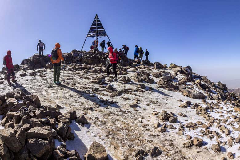 Top of Mount Toubkal, Morocco's highest peak