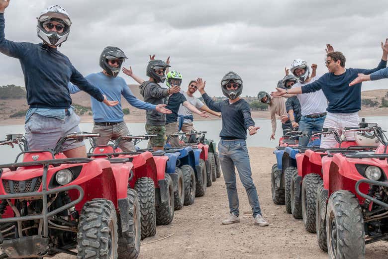 Having fun on a quad in Morocco