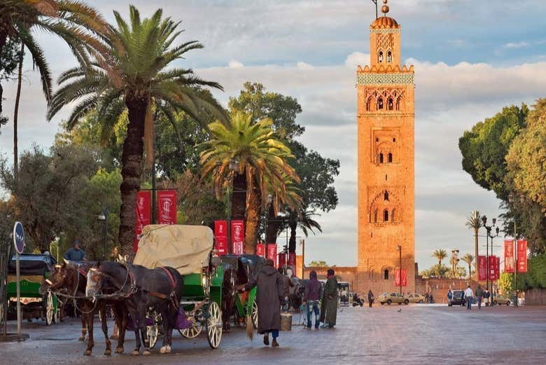 Carriages near the Koutoubia Mosque