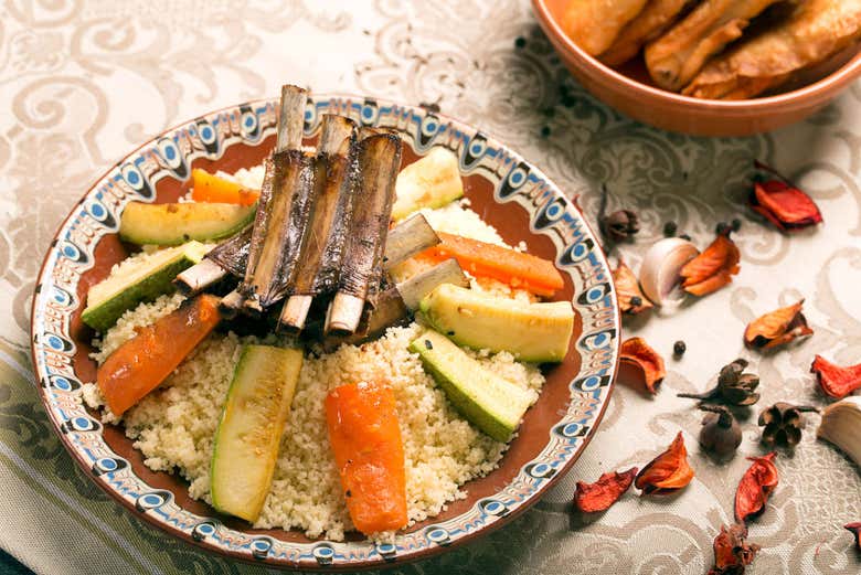 Couscous with vegetables and meat