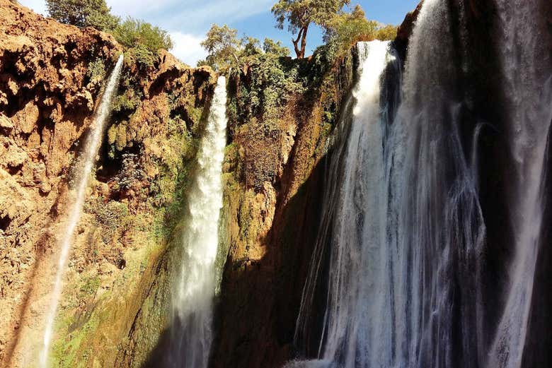 Enjoying the Ouzoud Waterfalls